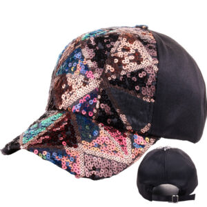 Red Triangle sequined cloth cap / Adjustable