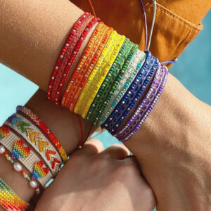 Wholesale Jewelry Bohemian Rainbow Miyuki Beads Bracelet