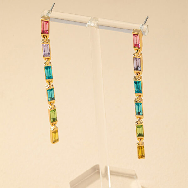 Wholesale Pendant Color Diamond Alloy Earrings