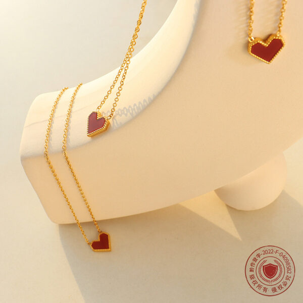 Wholesale Gold Plated Love Titanium Steel Clavicle Chain Necklace