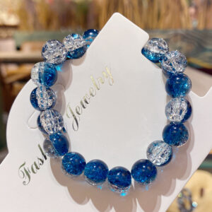 Sapphire two-color glass bracelet