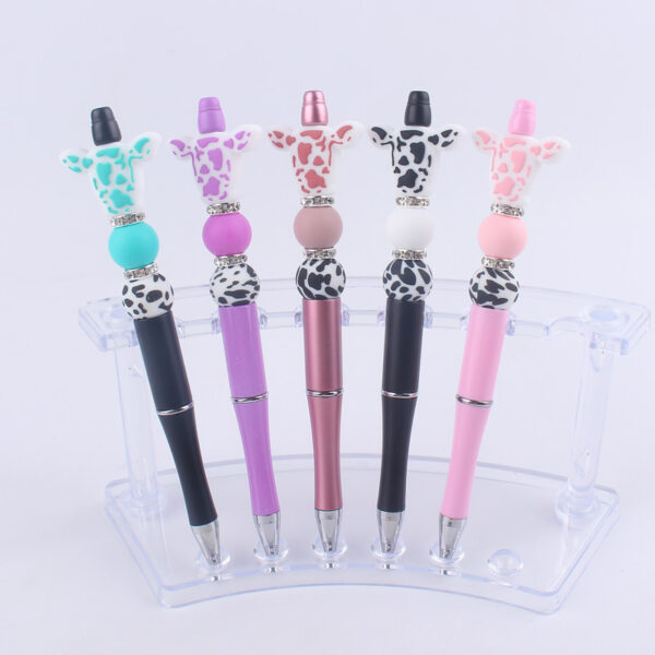 O1CN019WAn0n1NrNg92JEOB_2214899881623-0-cib-1 Wholesale Cartoon Cow Head Cow Pattern Silicone Bead Pen