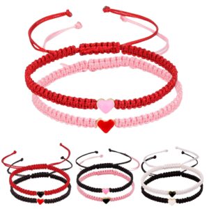 Red Pink Woven Love Bracelet