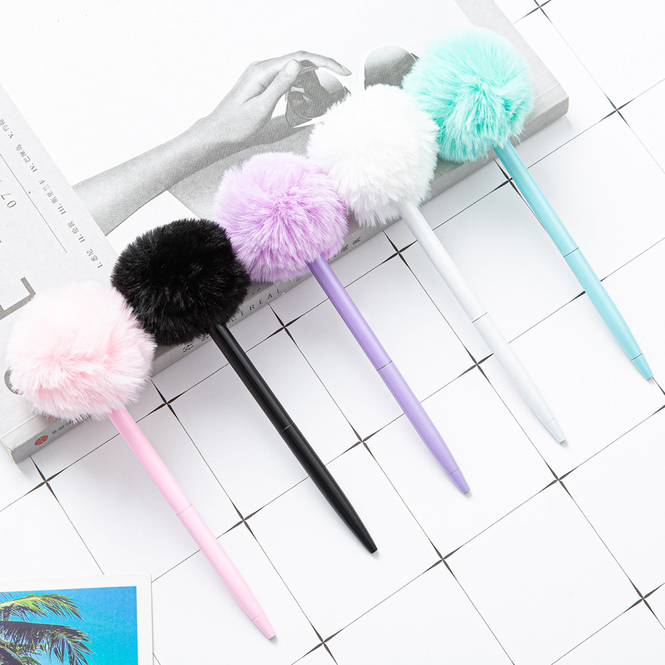Wholesale Fur Ball Ballint Pen