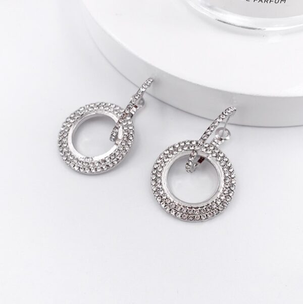 O1CN019Y3llY1yaYrAOwqhi_2215209296595-0-cib Wholesale Geometric Circle Full Diamond Earrings