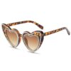 Wholesale Leopard Pattern Love Diamond Set PC Sunglasses