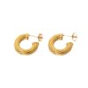 O1CN019bWBGn2ElaIUVhiyS_2210913638785-0-cib-2 Wholesale 18K Gold Plated Stainless Steel Twisted Earrings