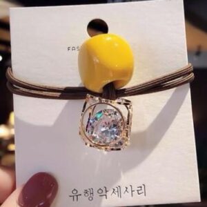 Square hollow headband-hollow crystal yellow