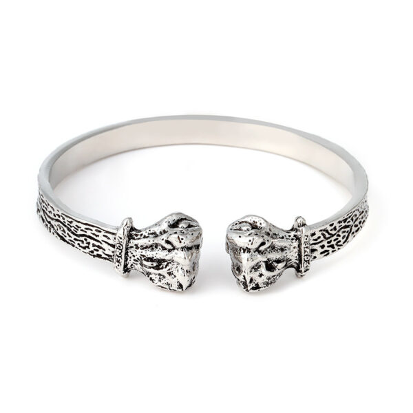 O1CN019cTpfM27qti49Dn0k_2200619667849-0-cib Wholesale Power in Hand Silver Solid Open Bracelet