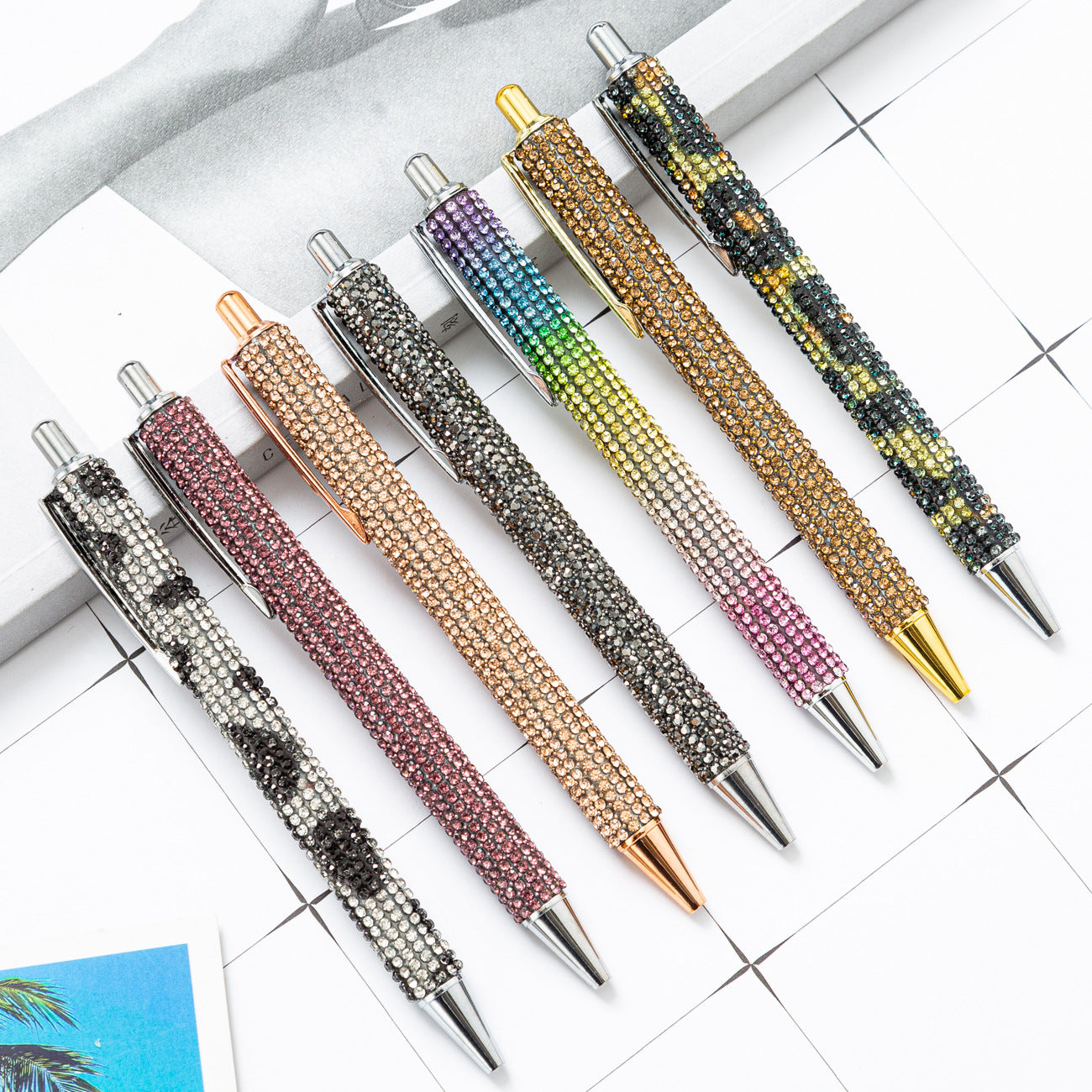 Wholesale Metal Leopard Diamond Ballint Pen