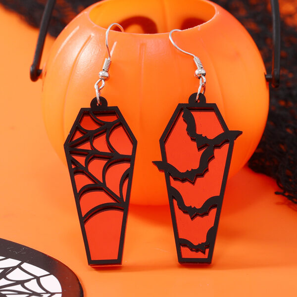 O1CN019cbdss21msQQfXc30_1121057028-0-cib Wholesale Acrylic Ear Spider Web Wooden Coffin Earrings