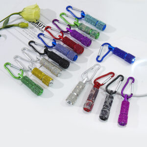 O1CN019dRFAd2FWIlUfaurI__2217187058887-0-cib Wholesale Rhinestone Mini LED Flashlight Carabiner Flashlight Keychain