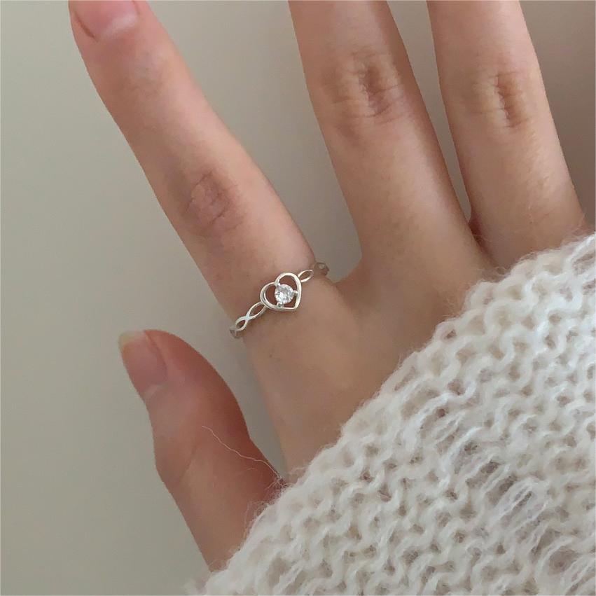 Wholesale Zircon Love Sterling Sier Ring