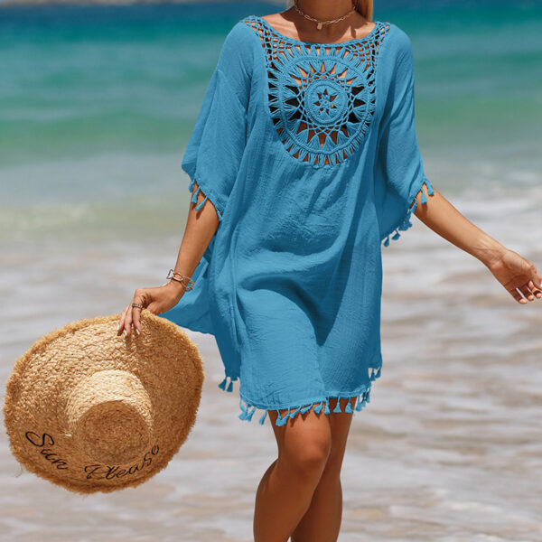 O1CN019fsrnS1YfR44h8yzL_2215213086-0-cib Wholesale Hook Tassel Beach Cover Up Polyester Swimwear