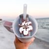 Wholesale Hibiscus Tumbler Tags 40oz 20 Oz/30oz Ice Cup 2nd Generation Cup Lid Label