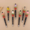 Wholesale Beadable Silicone Beaded Sunflower Potted Wooden Beads Plastic Ballpoint Pen