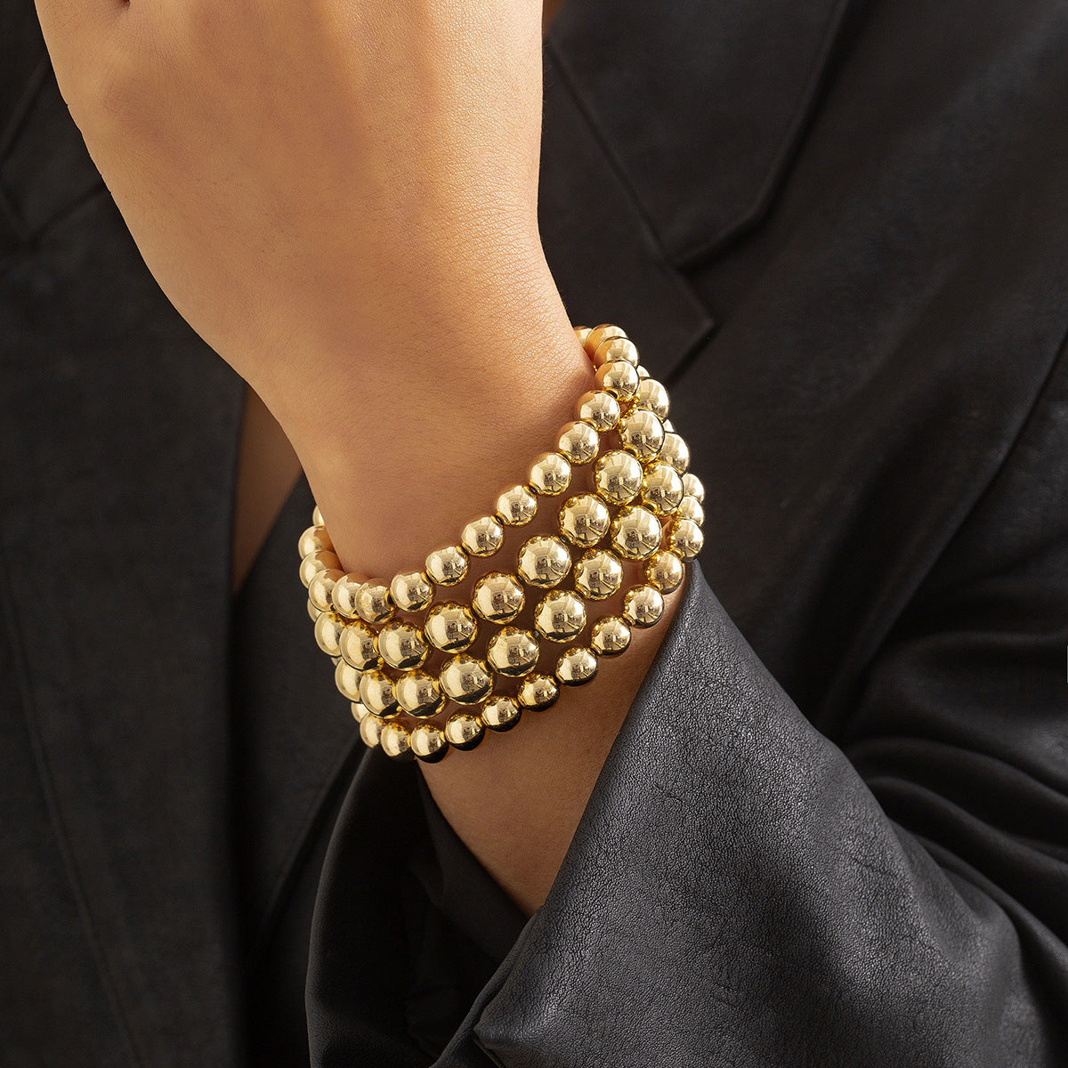 Wholesale Punk Style Exaerated Ball Chain Bracelet