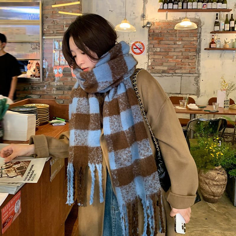 Wholesale Plaid Long Acrylic Imitation Cashmere f