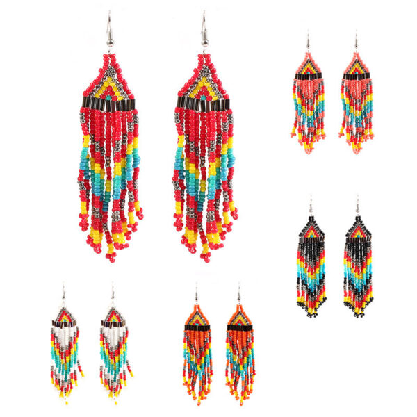 O1CN019ksvkF21msJkRA6oc_1121057028-0-cib Wholesale Vintage Long Length Multilayer Bead Earrings