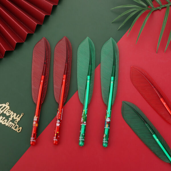 O1CN019mJZ711egFRnC2ELb_2208127063900-0-cib Wholesale Christmas Feather Gel Pens