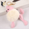 Wholesale Poodle Fur Ball Rex Rabbit Fake Keychains