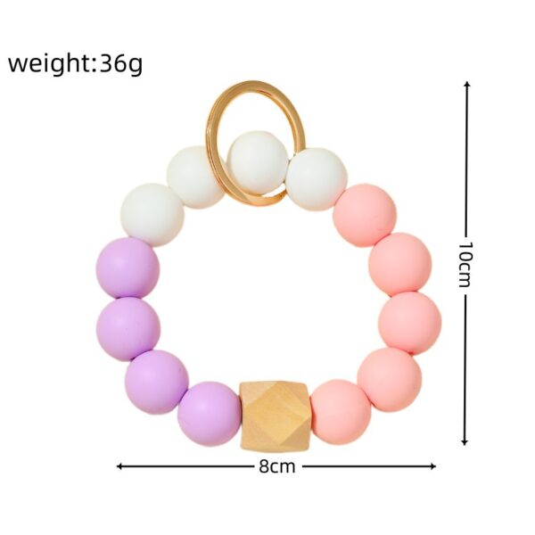 O1CN019ntrJJ1bFjfHyg9oa_2857743436-0-cib Wholesale Candy Color Silicone Beaded Wrist Keychain