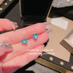 MINI water Blue Love ear studs pair