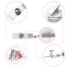 Wholesale ABS Simple Six Color Circular Mountaineering Buckle Sports Telescopic Keychain ABS Drip Glue Patch Colorful Gradient Heart Stethoscope Emblem Scroll Telescopic Keychain