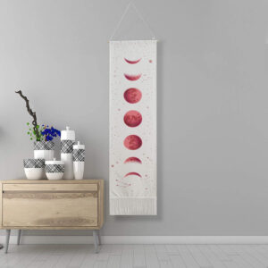 Moon Phase Cycle-White / 32.5x130cm