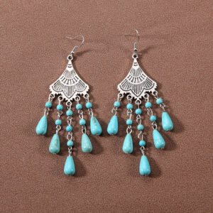 21-antique turquoise earrings