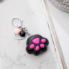 Wholesale ABS Lighted Sounding Glow Cat Claw Keychain