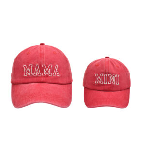 Red / Single-top openwork embroidery letters MINI
