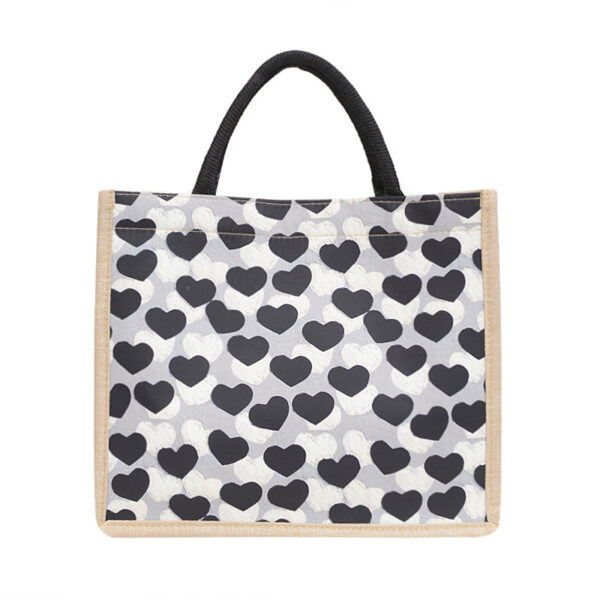 Wholesale Simple Heart Linen Magnetic Buckle Large Capacity Bag Handheld Commuter Bag