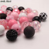 Wholesale 50 PCS 20MM Acrylic Bubblegum Beads Mixed Color Beads