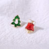 O1CN019uQksf28eobIJ4OTQ_2674547958-0-cib Wholesale Christmas Colorful Mini Gloves Christmas Tree Stud Earrings