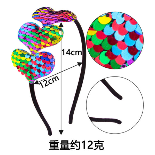 O1CN019ysg531Xm0zoivrmx_2000142965-0-cib Wholesale Valentine's Day Sequin Heart Headband Fabric Art