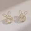 Wholesale Easter Bunny Cartoon Cute Alloy Earrings