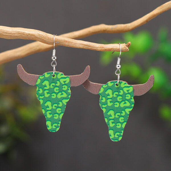 Wholesale Easter Cartoon Love Animal Shape Wooden Earrings