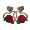 O1CN01A0V9zk1ZFcYn3uHax_1794553165-0-cib Wholesale Acrylic Valentine's Day Love Rose Black and White Check Leopard Personality Retro Earrings