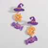 O1CN01A0WJWN1X6nZKukeyg_1768642875-0-cib Wholesale Funny Pumpkin Hat Halloween Exaggerated Color-contrast Earrings
