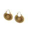 Wholesale Hollow Carved Alloy Irregular Circular Earrings