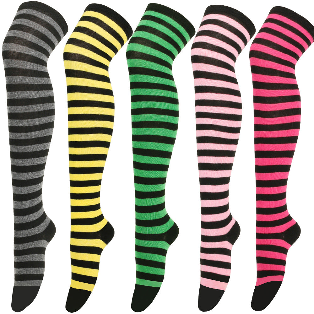 Wholesale Zebra Over-the-Knee Striped Socks