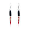 Wholesale Halloween Bleeding Heart Acrylic Earrings