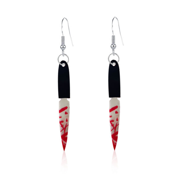 Wholesale Halloween Bleeding Heart Acrylic Earrings