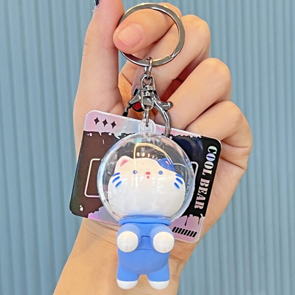 Wholesale Space Cat Figures Silicone Keychains