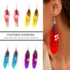 Wholesale Bohemian Tassel Feather Earrings