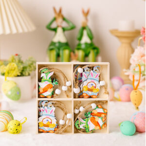 Easter 4 Lattice Boxed Wooden Pendant B