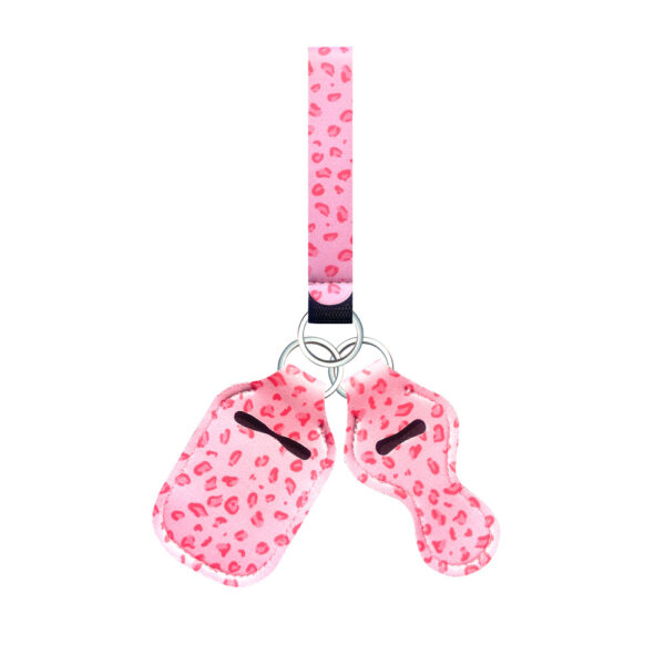 Wholesale Rubber Lanyard Wrist Strap Lipstick Case Keychain Accessory Set