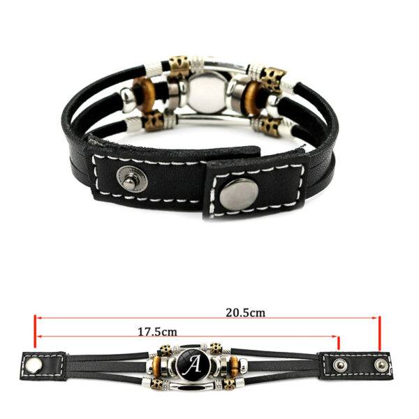 O1CN01A5rAYU1hduFzGbTAA_2201226834301-0-cib Wholesale 26 English Alphabet Time Gem Leather Multilayer Beaded Bracelet