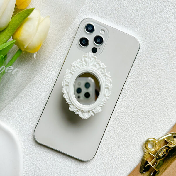 O1CN01A74Iiv1GrCA5dOWRh_2580830675-0-cib Wholesale Solid Color Lace Mirror Sticker Acrylic Mobile Phone Airbag Holder